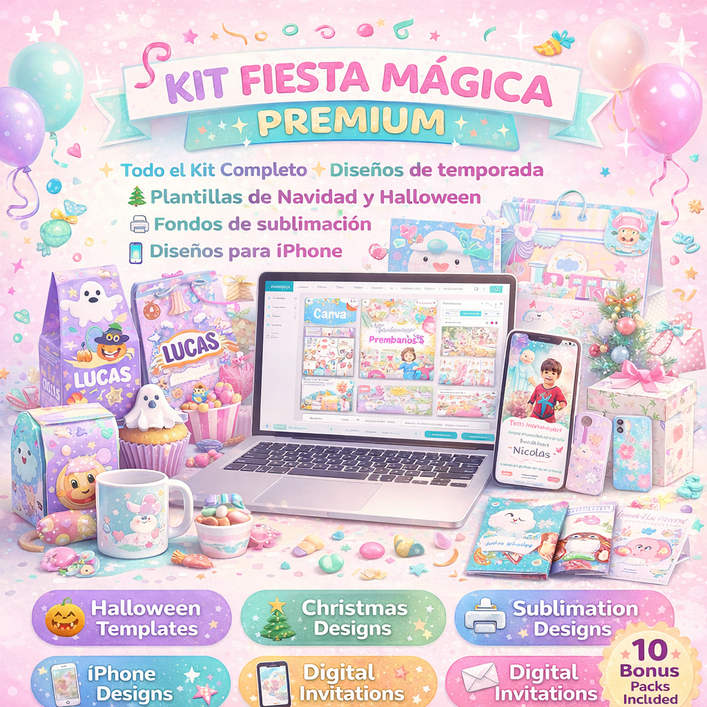 KIT FIESTA MÁGICA PREMIUM - DISEÑOS ESPECIALES